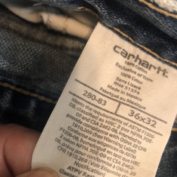 Carhartt jeans size 36x32 medium wash.​ - Picture 7 of 7